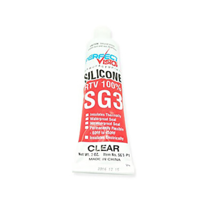 SG3-P1 Perfect Vision Silicone Sealant 3 oz, Clear Waterproof Seal
