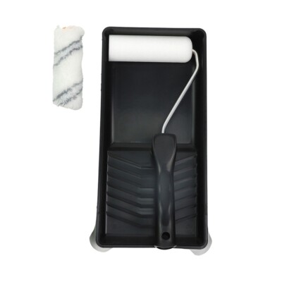 Timco 4'' Mini Rollenrahmen & Tablett Set - Schaumstoff & gewebte Hülsen für glatte Oberflächen