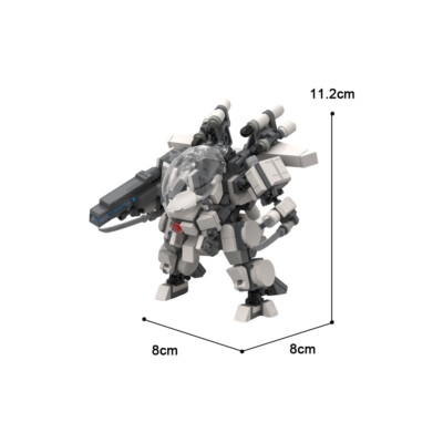 Custom MOC: C7788 AF-03 War Machine Mech Model 300 Parts Gift for