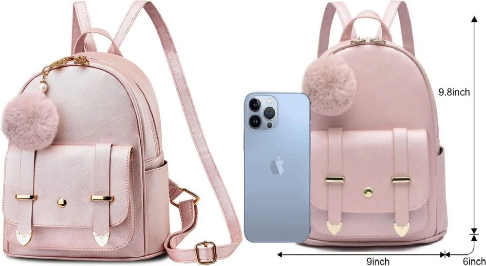 Cleto Cute Stylish Leather Backpack & Sling Bag Set for School & College  Girls 52 L Backpack Grey - Price in India | Flipkart.com