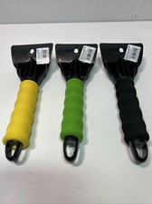 HOPKINS ICE CHISEL SCRAPER (3 PACK) MADE IN THE USA SOFT GRIP 4 INCH WIDE BLADE