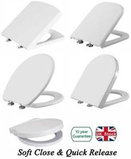 Luxury Bathroom Toilet Seat Soft Close White Seats Anti Slam WC Home Heavy Duty