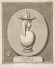 Original copperplate engraving: "Canopus", engraved by Ignaz Sebastian Klauber, 1791