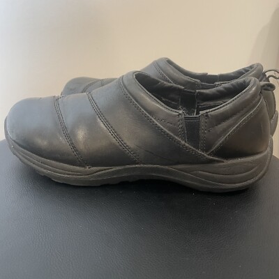 LL Bean Black Casual Mocs 268707 Slip On Shoes Women s Size 10 Wide