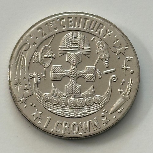 2001 Gibraltar 21st Century 1 Crown CuNi Coin Brilliant Uncirculated Condition - 第 7/10 張圖片