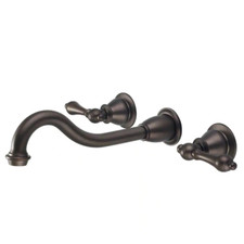 Wall Mount 2 Handle Elegant Spout Bathroom Elegant Faucet Oil Rubbed Bronze
