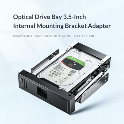 ORICO 5.25 Trayless Hot Swap Mobile Rack for SATA 3.5'' Hard Drive HDD Caddy Dock