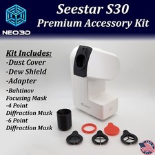 ZWO Seestar S30 Telescope Accessory Kit, Dew Shield, Dust Cap, Bahtinov Focusing