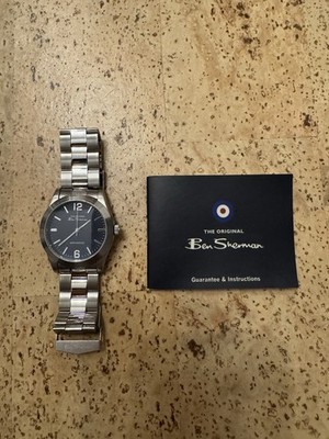 Ben Sherman Armbanduhr Edelstahl 40mm Blau Silber