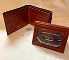 Bosca Old Leather Credit Wallet w/ I.D. Passcase Dk Brown 195-58 MSRP $149. NWT
