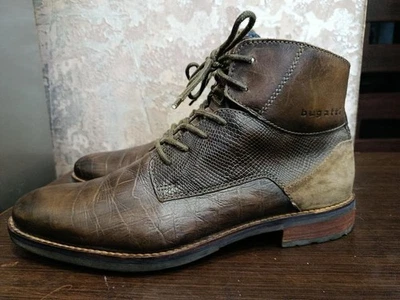 Men Bugatti Heels Brown Leather 42 #6BI9 - Bild 1 von 4