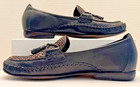 COLE HAAN WOMENS VTG.  US 8.5 B  LOAFER BLK/BRN/ WOVEN SOFT LEATHER WITH TASSELS — photo 1