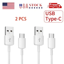 2 Pack USB-A to Type-C Cord Fast Charging Data SYNC Charger Cable Cord 3FT