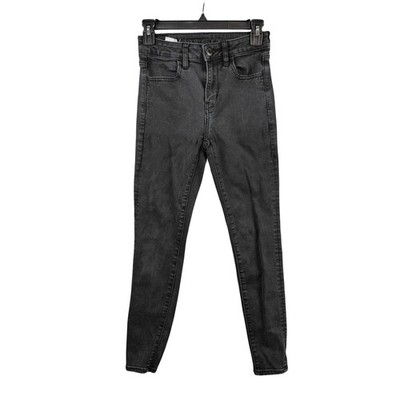 American Eagle Outfitters Hi Rise Jegging Womens Size 2 Short Black Stretch Jean