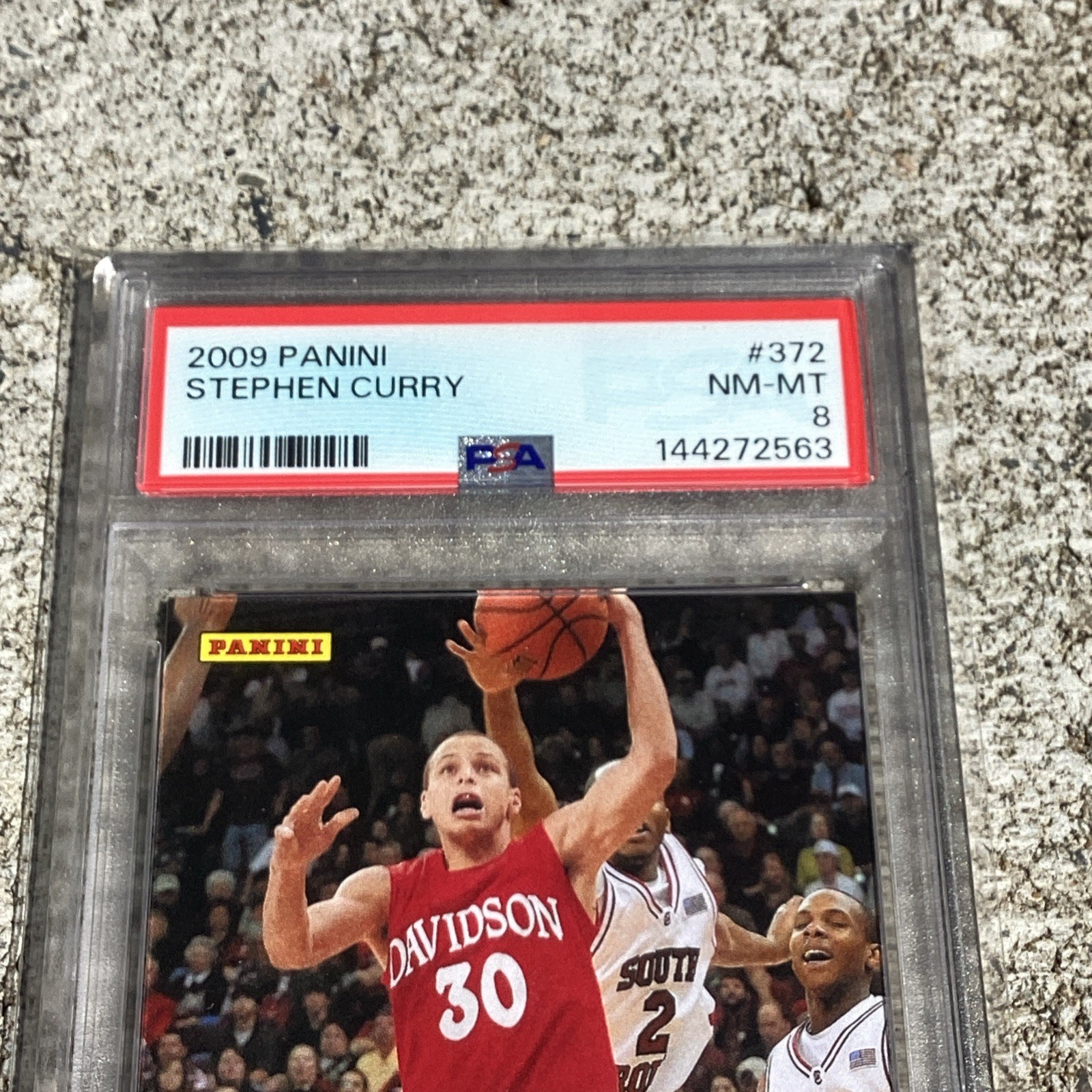 2009 PANINI STEPHEN CURRY RC PSA 8 Golden State Warriors NBA Rookie Davidson view 3