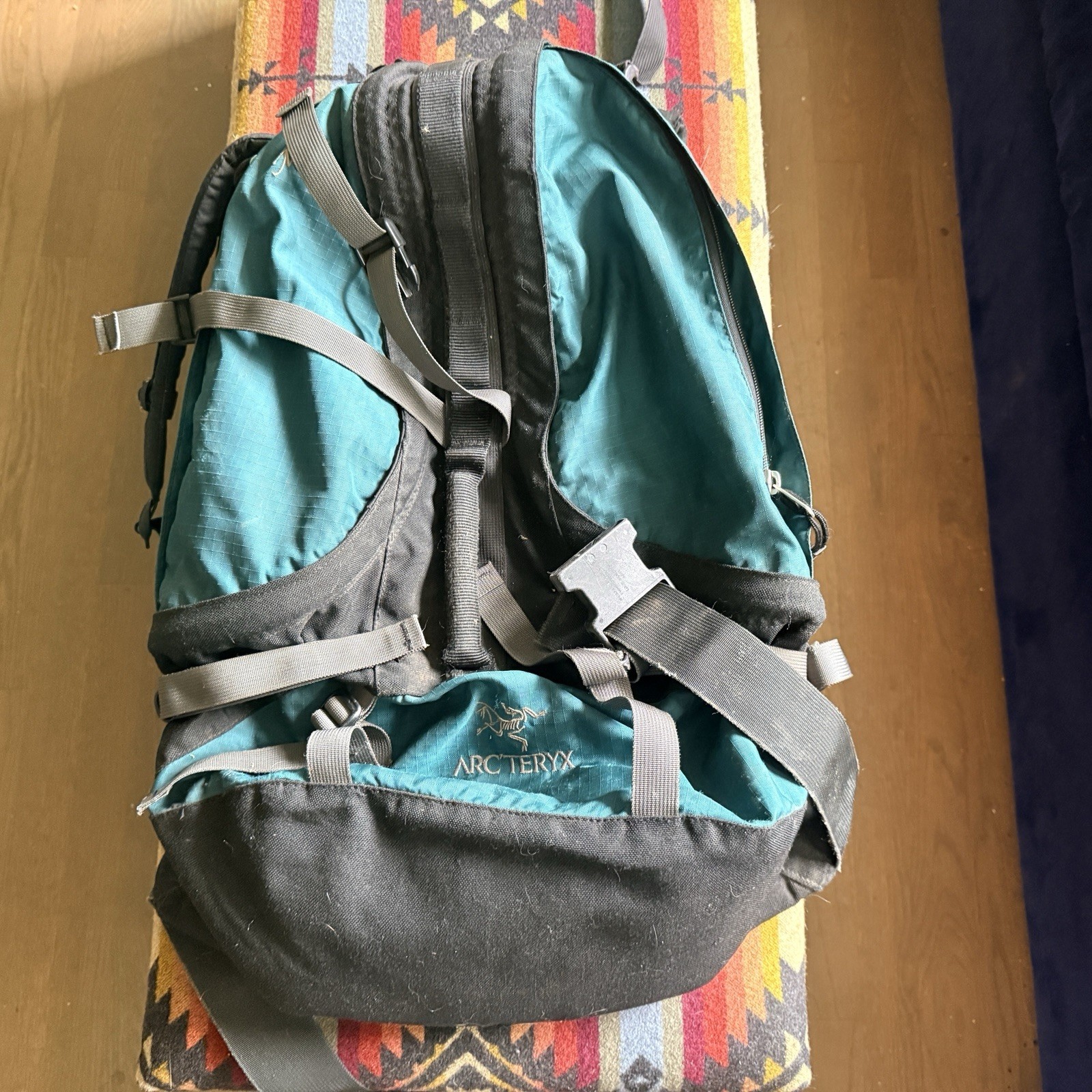Arcteryx Miura Forest Green Grey Logo Vintage 90s Made In Canada Hiking Backpack
