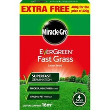 MIRACLE-GRO EVERGREEN FAST GRASS LAWN SEED 480G 34.48 per kilo