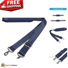 56-Inch Adjustable Padded Non-Slip Shoulder Strap for Travel Bags - Navy Blue
