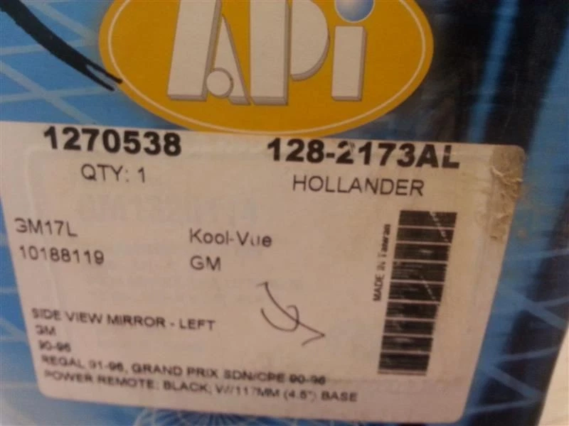 NEW LEFT DRIVER SIDE VIEW MIRROR POWER 2 DOOR FITS 89-95 REGAL OT-150587 - Image 4 of 4