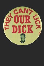 They Can't Lick Our Dick: Funny Richard Nixon Campaign Button Gift Notebook Line
