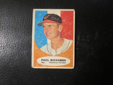 1961  TOPPS #131  PAUL RICAHRDS  ORIOLES  LOWER GRADE