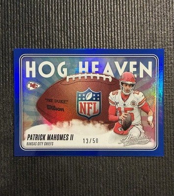 2025 Panini Absolute Football Hog Heaven - Patrick Mahomes II #51 Blue /50