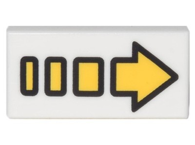LEGO Tile 1 x 2 with Yellow Arrow Segmented-3069pb0605-Farbauswahl-color choice