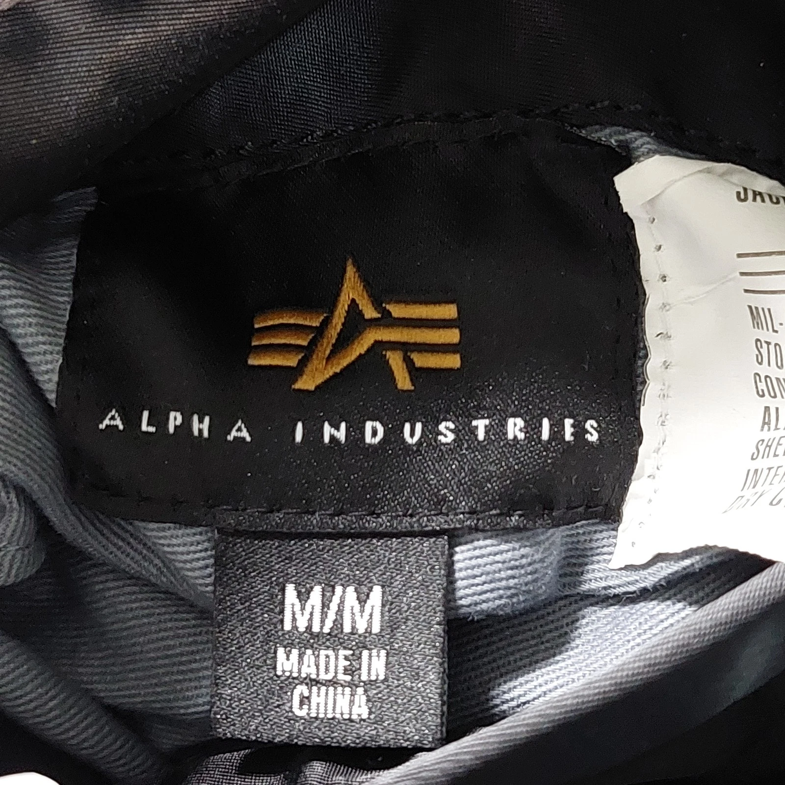 Vintage Y2K Alpha Industries MA-1 Bomber Jacket Mens Medium Black Reversible image 7