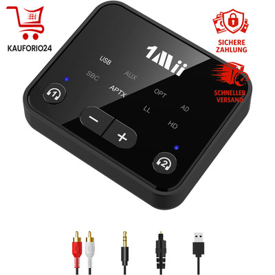 Bluetooth 5.3 Transmitter für TV aptX Low Latency Dual Link Audio Sender 30m