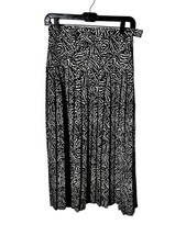 Vintage Size 6 Abstract Print Midi Skirt Womens High Waist Flowy A-Line Boho