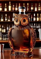 Whisky Decanter Owl Shaped Creative for Champagne Vodka Transparent 125ml Whisky
