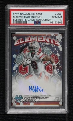 2023 Bowman U Elements of the Game 49/75 Marvin Harrison Jr PSA 10 Auto 00ws
