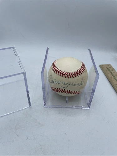 Bill Mazeroski Autograph OML Signed Baseball Pirates - Stacks Of Plaques COA