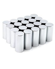 Lug Nut Covers Caps, Pack of 20 ABS Chrome Plastic Nut Caps, 33mm x 3-1/2"