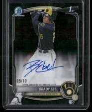 2025 Bowman Draft #CPA-BE Brady Ebel Sapphire Black /10 Auto