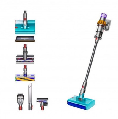 448798-01 Dyson V15s Detect U-Boot Nass- und Trockensauger - Nickel/Gelb