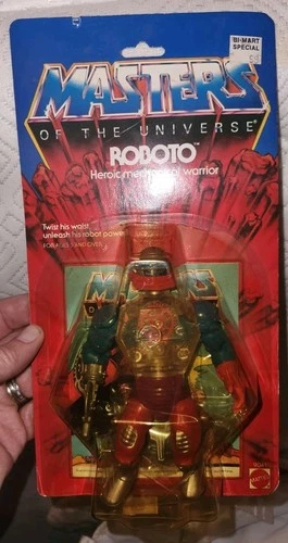 MOTU,Vintage,ROBOTO,Masters of the Universe,MOC,Sealed,figure,Mattel,He-Man