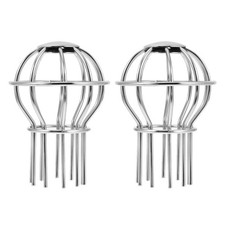 2 Pcs Roof Drain Filter Caps Stainless Steel Gutter Guards for Downspout Debris
