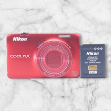 Nikon Coolpix S6300 Red 10x Zoom 16.0MP Digital Camera FROM JAPAN  Excellent   