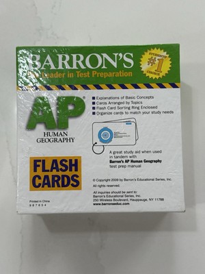 Barron's AP Human Geography Flash Cards (Barron's: the Leader in Tes - VERY GOOD