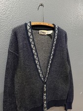 Vintage 90  s London Fog Acrylic Knit Cardigan Men  s Sweater Medium