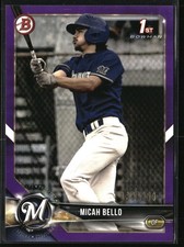 2018 Bowman Draft #BD-111 Micah Bello Purple #/250