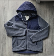 Hanna Andersson Boys Full Zip Fleece Hooded Jacket Size 150 US 12 Hardly...