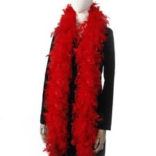 Larryhot 45g Fluffy Turkey Red Feather Boas Bulk for Party 45g,