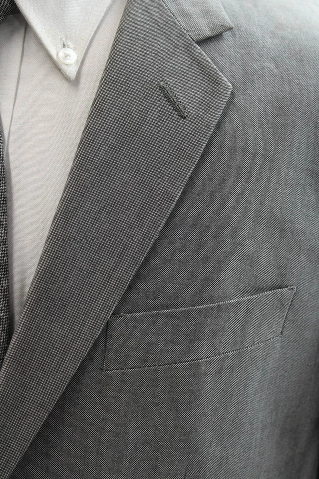 Blazer Marc Jacobs Para Hombres Algodón Dos Botones Manga Larga Forrado Gris Talla 52 Foto 2 de 4