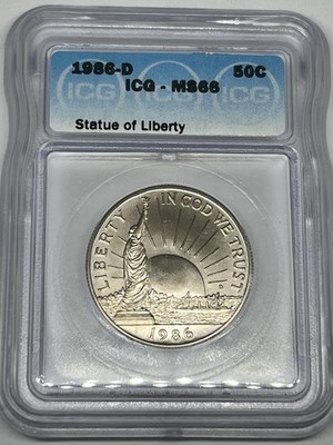 1986-D Statue of Liberty 50c ICG MS66 | eBay