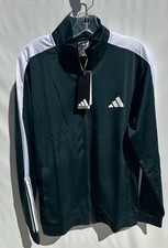 Adidas GREEN  WHITE Track Top Jacket New With Tags Medium