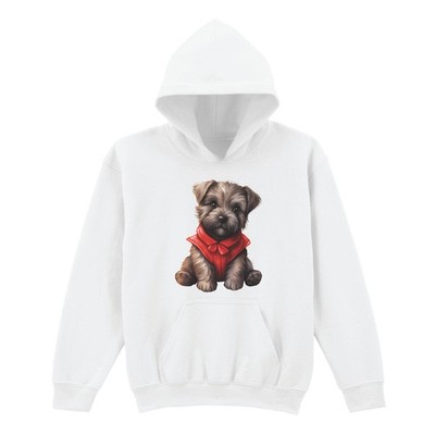 Welpe Hund Aquarell Tiere Kinder Hoodie tragbar Kunstwerk Pullover