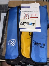 NEW Eayson Safety Inflatable Adult Life Jacket Life Vest - 33-A - Blue-Yellow