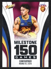 2026 AFL SELECT FOOTY STARS MILESTONE GAME CARD - [BRISBANE] - MG10 Cam RAYNER